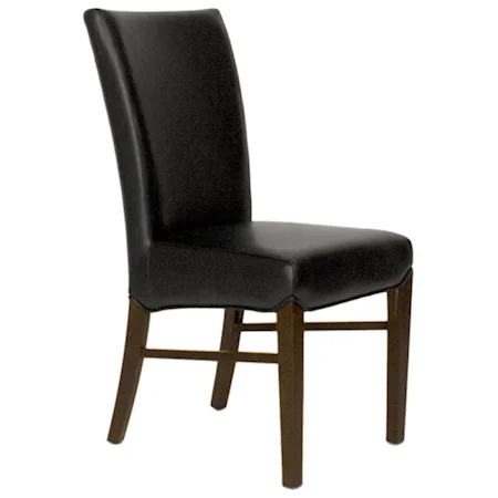 Black Upholstered Dining Side Chair